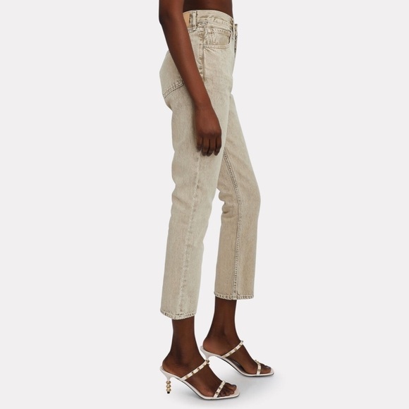 CITIZENS OF HUMANITY Jolene High-Rise Straight Cropped Jeans Ponytail - Picture 4 of 13